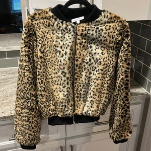 Wild Honey Cheetah Bomber jacket